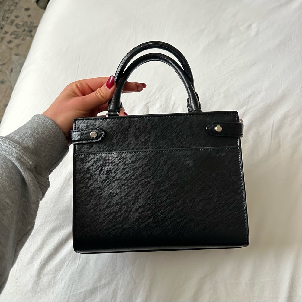 Kate Spade black top handle satchel leather tote - Picture 4 of 11